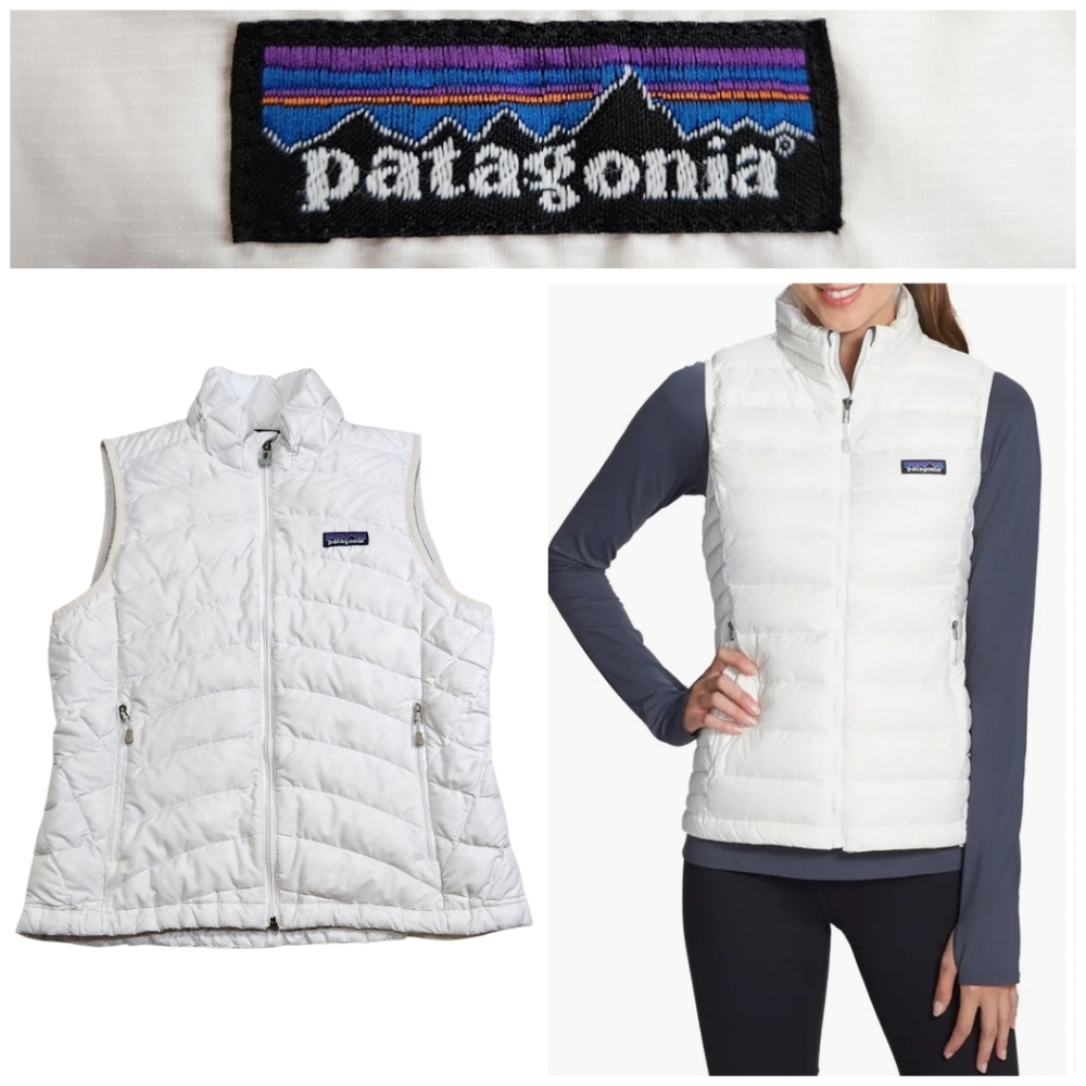 Patagonia Down Sweater Vest Womens Sz Small Pearl White